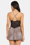 N-Gal Relaxed Fit Polyester Elastane Babydoll with Thong - Black — thumbnail 3