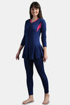 N-Gal Poly Swimsuit - Navy Pink — thumbnail 2