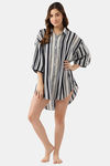 Ms.Lingies Satin Sleep Shirt - Blue — thumbnail 4