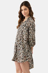 Ms.Lingies Satin Sleep Shirt - Brown — thumbnail 2
