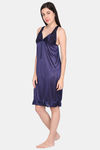 Ms.Lingies Satin Nightdress - Royal Blue — thumbnail 3