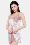 Ms.Lingies Satin Babydoll With Thong - Nude — thumbnail 2