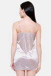 Ms.Lingies Satin Babydoll With Thong - Nude — thumbnail 3
