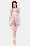 Ms.Lingies Satin Babydoll With Thong - Nude — thumbnail 4