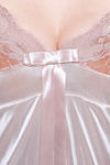 Ms.Lingies Satin Babydoll With Thong - Nude — thumbnail 5