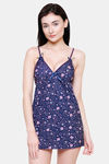 Ms.Lingies Rayon Babydoll With Thong - Blue — thumbnail 1