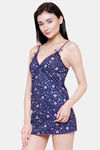 Ms.Lingies Rayon Babydoll With Thong - Blue — thumbnail 2