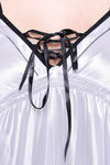 Ms.Lingies Satin Babydoll With Thong - White — thumbnail 5