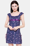 Ms.Lingies Rayon Babydoll With Thong - Blue — thumbnail 1