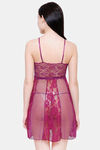 Ms.Lingies Lace Babydoll With Thong - Purple — thumbnail 3