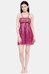 Ms.Lingies Lace Babydoll With Thong - Purple — thumbnail 4