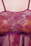 Ms.Lingies Lace Babydoll With Thong - Purple — thumbnail 5