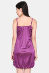 Ms.Lingies Satin Babydoll With Thong - Purple — thumbnail 3