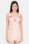 Ms.Lingies Modal Babydoll With Thong - Cream — thumbnail 1