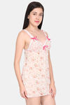 Ms.Lingies Modal Babydoll With Thong - Cream — thumbnail 2