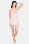 Ms.Lingies Modal Babydoll With Thong - Cream — thumbnail 4