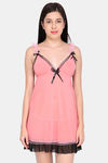 Ms.Lingies Modal Babydoll With Thong - Peach — thumbnail 1