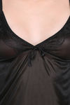 Ms.Lingies Satin Babydoll With Thong - Black — thumbnail 5