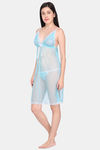 Ms.Lingies Rayon Babydoll With Thong - Blue — thumbnail 4