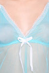 Ms.Lingies Rayon Babydoll With Thong - Blue — thumbnail 5