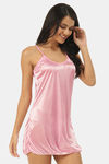 Ms.Lingies Satin Babydoll With Thong - Pink — thumbnail 2