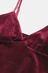 Ms.Lingies Satin Babydoll With Thong - Maroon — thumbnail 5