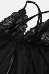 Ms.Lingies Polyester Babydoll With Thong - Black — thumbnail 5
