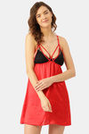 Ms.Lingies Modal Babydoll With Thong - Maroon — thumbnail 1