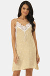 Ms.Lingies Modal Babydoll With Thong - Beige — thumbnail 1