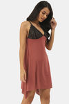 Ms.Lingies Modal Babydoll With Thong - Red — thumbnail 2