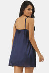 Ms.Lingies Satin Babydoll With Thong - Blue — thumbnail 3