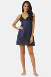 Ms.Lingies Satin Babydoll With Thong - Blue — thumbnail 4