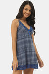 Ms.Lingies Modal Babydoll With Thong - Blue — thumbnail 2