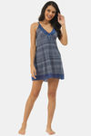 Ms.Lingies Modal Babydoll With Thong - Blue — thumbnail 4