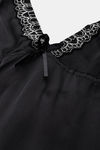 Ms.Lingies Satin Babydoll With Thong - Black — thumbnail 5
