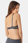 Sloggi Symmetry Velvet Touch Wired Half Cup Padded Bra - Dark Grey — thumbnail 2