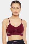 C9 Single Layered Non-Wired Full Coverage Bra - Wine — thumbnail 1