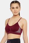 C9 Single Layered Non-Wired Full Coverage Bra - Wine — thumbnail 3