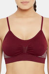C9 Single Layered Non-Wired Full Coverage Bra - Wine — thumbnail 5