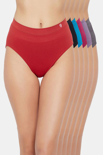 model image of C9 Mid Rise Seamless Bikini Panty (Pack Of 6) - Assorted