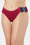 C9 Medium Rise Three-Fourth Coverage Seamless Bikini Panty (Pack Of 6) - Multicolor — thumbnail 1