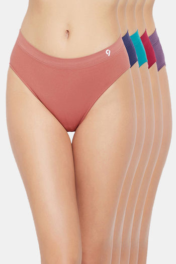 model image of C9 Mid Rise Seamless Bikini Panty (Pack Of 5) - Assorted4