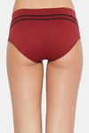 C9 Medium Rise Three-Fourth Coverage Seamless Bikini Panty (Pack Of 2) - Grey Wine — thumbnail 10