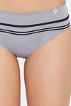 C9 Medium Rise Three-Fourth Coverage Seamless Bikini Panty (Pack Of 2) - Grey Wine — thumbnail 6