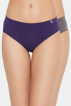 C9 Medium Rise Three-Fourth Coverage Seamless Bikini Panty (Pack Of 2) - Dark Violet Dark Grey — thumbnail 1