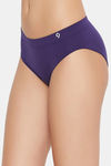 C9 Medium Rise Three-Fourth Coverage Seamless Bikini Panty (Pack Of 2) - Dark Violet Dark Grey — thumbnail 9