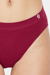 C9 Medium Rise Three-Fourth Coverage Seamless Bikini Panty (Pack Of 2) - Beet Red Beet Red — thumbnail 5