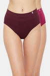 C9 Medium Rise Three-Fourth Coverage Seamless Bikini Panty (Pack Of 2) - Wine Dark Red — thumbnail 1