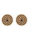 Peora Brass Gold Plated Black Choker Necklace Jewellery Set - Black — thumbnail 5