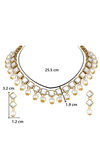 Peora Traditional Gold Plated Kundan Brass Choker Necklace Earring Jewellery Set (PF24N2810W) — thumbnail 4